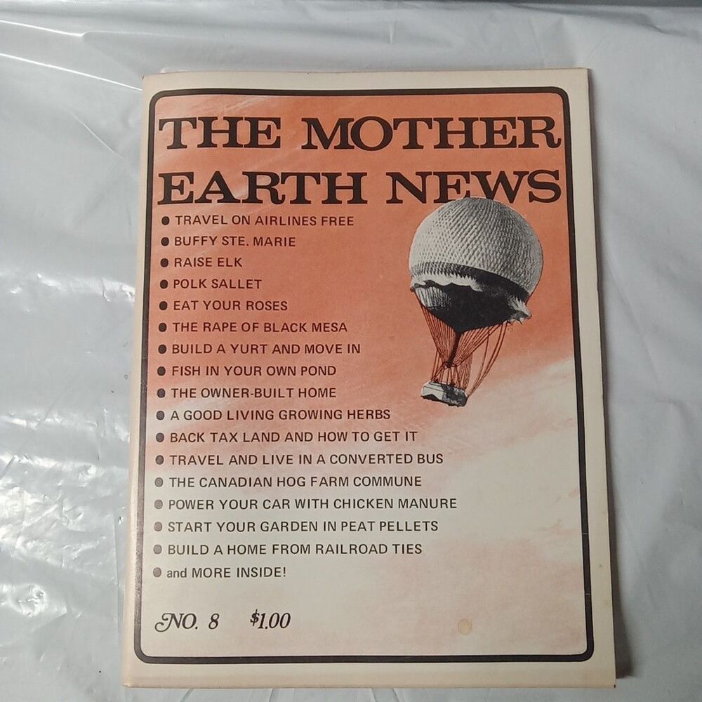 The Mother Earth News #8 TMEN 1971 farmstead elk hogs buffy ste marie
